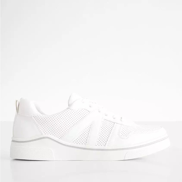 BKE Esanti Womens White Perforated Fashion Sneakers- Host Pick - Picture 4 of 11